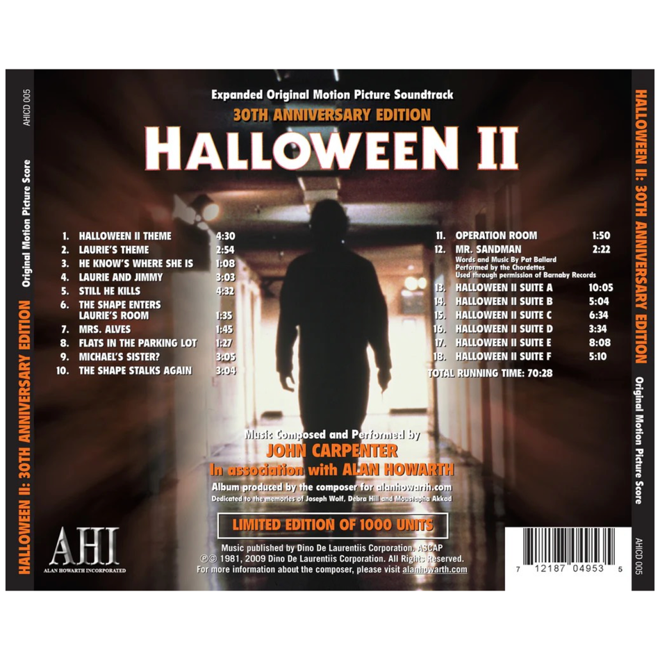 Halloween 2 - Expanded Original Motion Picture Soundtrack CD