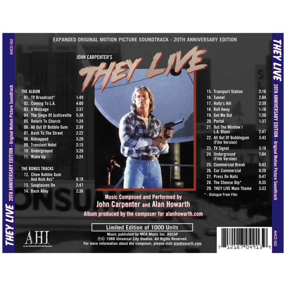 They Live - Expanded Original Motion Picture Soundtrack CD